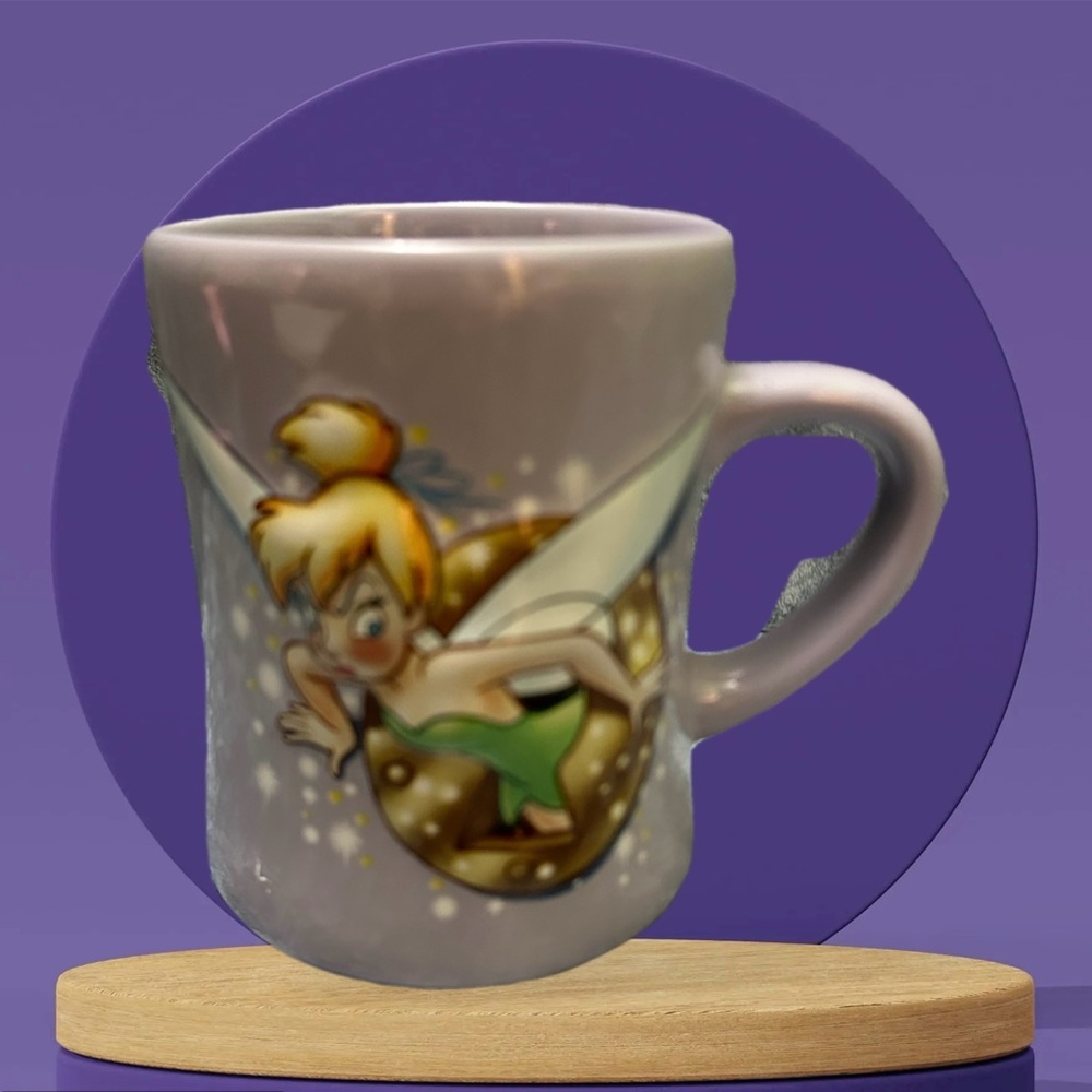 Disney Tinkerbell Ceramic 3D Mug - Purple light  and Green